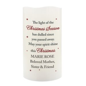 Personalised Christmas Season Memorial LED Candle: 4 - LED Lighting By Gift Moments