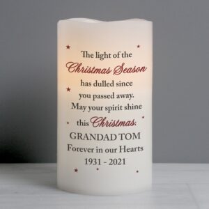 Personalised Christmas Season Memorial LED Candle: 1 - LED Lighting By Gift Moments
