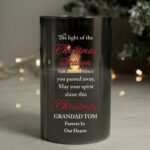Personalised Christmas Season Memorial Smoked LED Candle: 1 - LED Lighting By Gift Moments