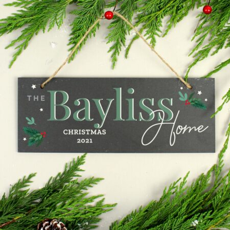 Personalised Christmas Slate Plaque: 1 - Signs & Plaques By Gift Moments