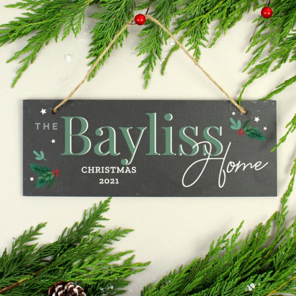 Personalised Christmas Slate Plaque: 1 - Signs & Plaques By Gift Moments