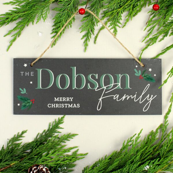 Personalised Christmas Slate Plaque: 2 - Signs & Plaques By Gift Moments