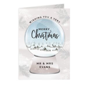 Personalised Christmas Snow Globe Card: 4 - Greeting Cards By Gift Moments