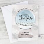 Personalised Christmas Snow Globe Card: 1 - Greeting Cards By Gift Moments