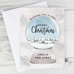 Personalised Christmas Snow Globe Card: 1 - Greeting Cards By Gift Moments