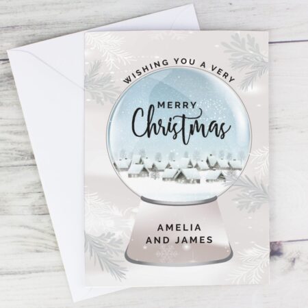 Personalised Christmas Snow Globe Card: 1 - Greeting Cards By Gift Moments