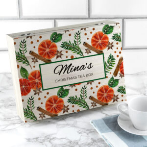 Personalised Christmas Spices Tea Box Selection: 5 - Tea Boxes By Gift Moments