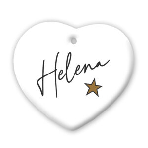 Personalised Christmas Star Heart Decoration: 2 - Christmas Decorations By Gift Moments