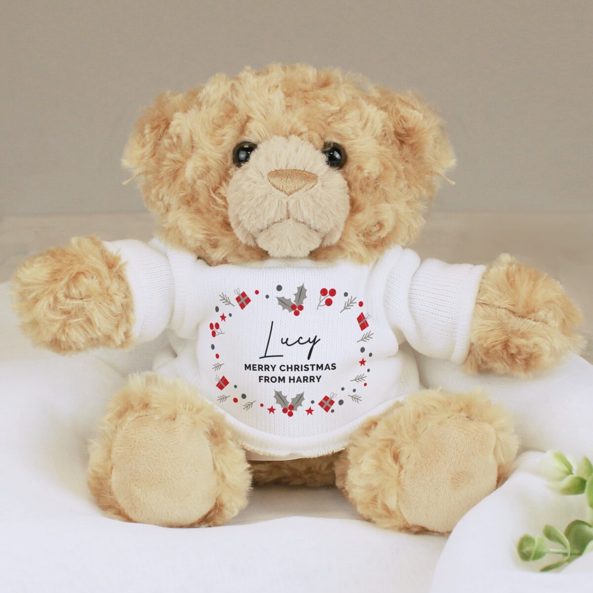 Personalised Christmas Teddy Bear: 3 - Teddy Bears & Soft Toys By Gift Moments