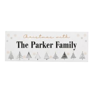 Personalised Christmas Tree Wooden Mantel Ornament: 5 - Christmas Decorations By Gift Moments