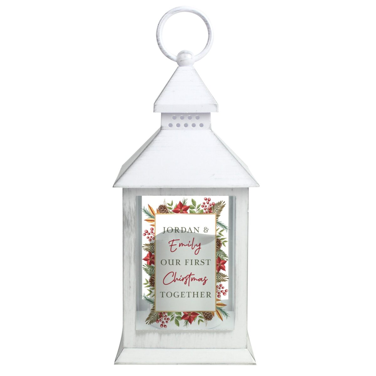 Personalised Christmas White LED Lantern: 2 - LED Lighting By Gift Moments