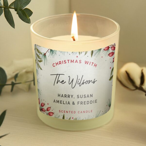 Personalised Christmas With... Scented Jar Candle: 1 - Candles By Gift Moments