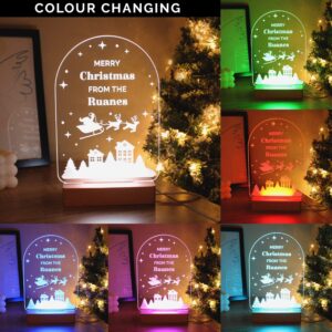 Personalised Christmas Wooden Based LED Light: 3 - LED Lighting By Gift Moments