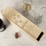 Personalised Christmas Wooden Wine Box: 1 - Barware By Gift Moments