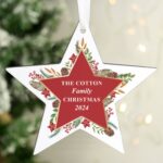 Personalised Christmas Wreath Wooden Decoration: 1 - Christmas Decorations By Gift Moments