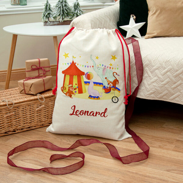 Personalised Circus Christmas Sack: 1 - Christmas Sacks By Gift Moments