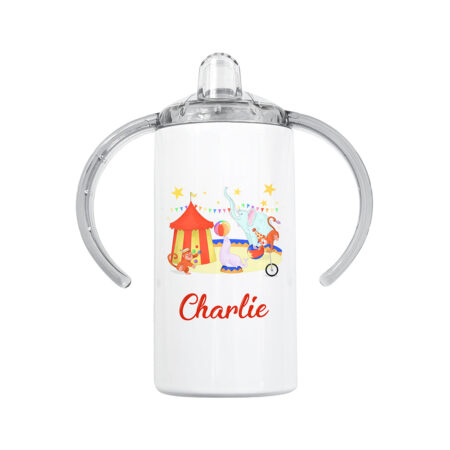 Personalised circus kids sippy cup