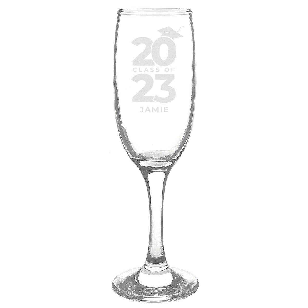 Personalised Class of Graduation Flute: 5 - Champagne Flutes By Gift Moments
