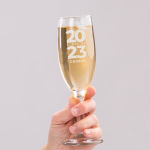 Personalised Class of Graduation Flute: 3 - Champagne Flutes By Gift Moments