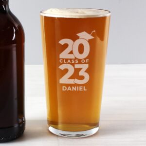 Personalised Class of Graduation Pint Glass: 7 - Beer Glasses By Gift Moments