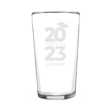 Personalised Class of Graduation Pint Glass: 5 - Beer Glasses By Gift Moments
