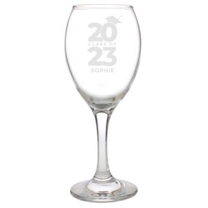 Personalised Class of Graduation Wine Glass: 5 - Wine Glasses By Gift Moments
