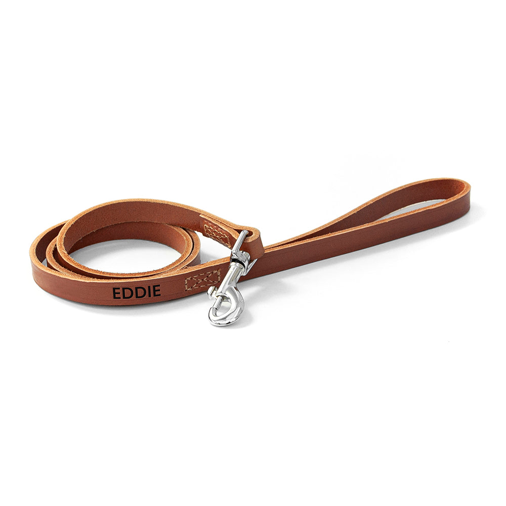 Personalised Brown Leather Dog Lead: 5 - Pet Products By Gift Moments