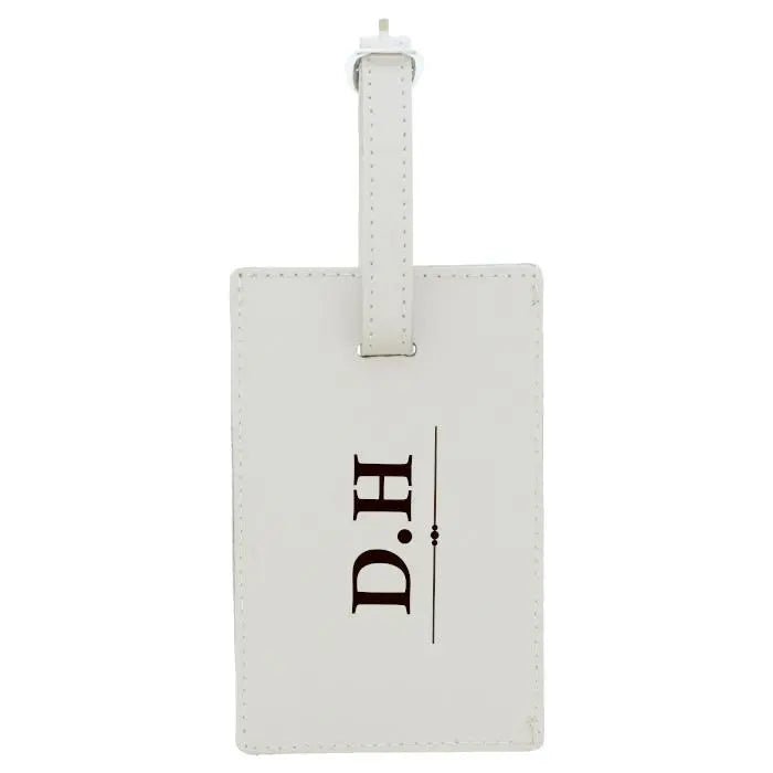 Personalised Classic Initials Cream Luggage Tag: 3 - Luggage Tags By Gift Moments