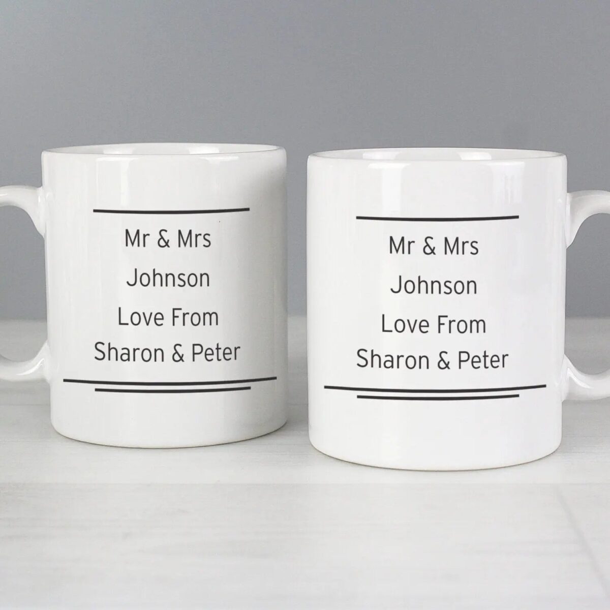 Personalised Classic Mr Right/Mrs Always Right Mug Set: 2 - Mugs By Gift Moments