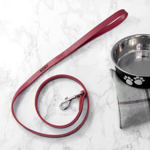 Personalised Red Leather Dog Lead: 2 - Pet Products By Gift Moments