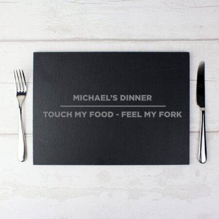 Personalised Classic Slate Rectangle Placemat: 6 - Placemats By Gift Moments