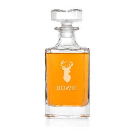 Personalised Classic Stag Square Decanter: 4 - Barware By Gift Moments