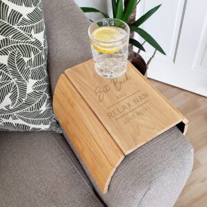 Personalised Classic Wooden Sofa Tray: 1 - Coasters By Gift Moments