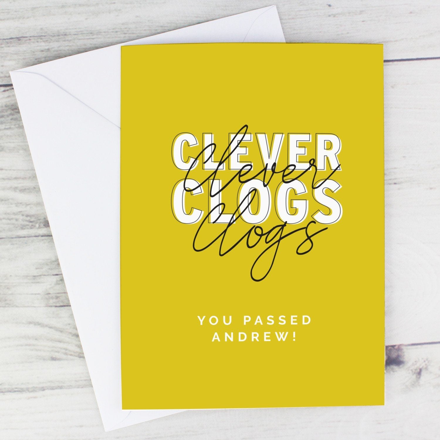Personalised Clever Clogs Card: 1 - Greeting Cards By Gift Moments