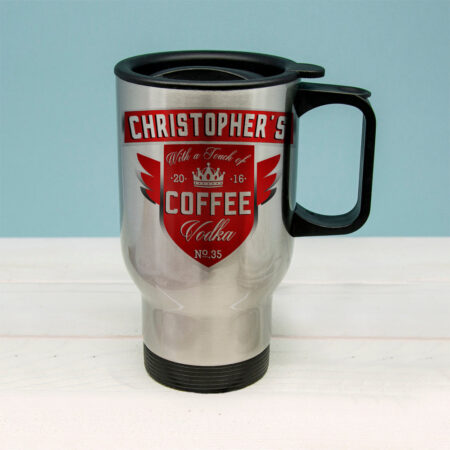Personalised Coffee With a Touch of Vodka Travel Mug: 3 - Travel Mugs By Gift Moments