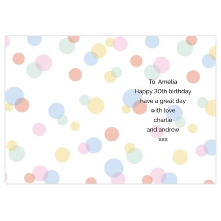 Personalised Colour Confetti Birthday Card: 4 - Greeting Cards By Gift Moments