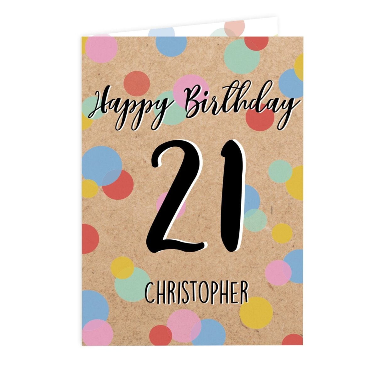 Personalised Colour Confetti Birthday Card: 3 - Greeting Cards By Gift Moments