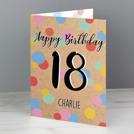 Personalised Colour Confetti Birthday Card: 2 - Greeting Cards By Gift Moments