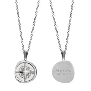 Personalised Compass Amulet Necklaces: 8 - Necklaces By Gift Moments