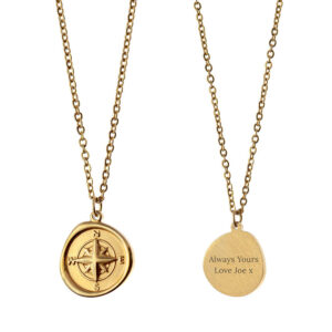 Personalised Compass Amulet Necklaces: 9 - Necklaces By Gift Moments