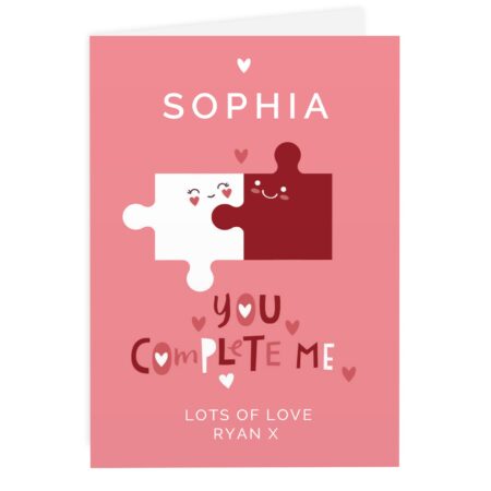 Personalised You Complete Me Card: 4 - Greeting Cards By Gift Moments