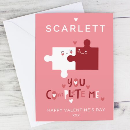 Personalised You Complete Me Card: 1 - Greeting Cards By Gift Moments