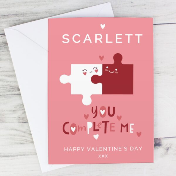 Personalised You Complete Me Card: 1 - Greeting Cards By Gift Moments