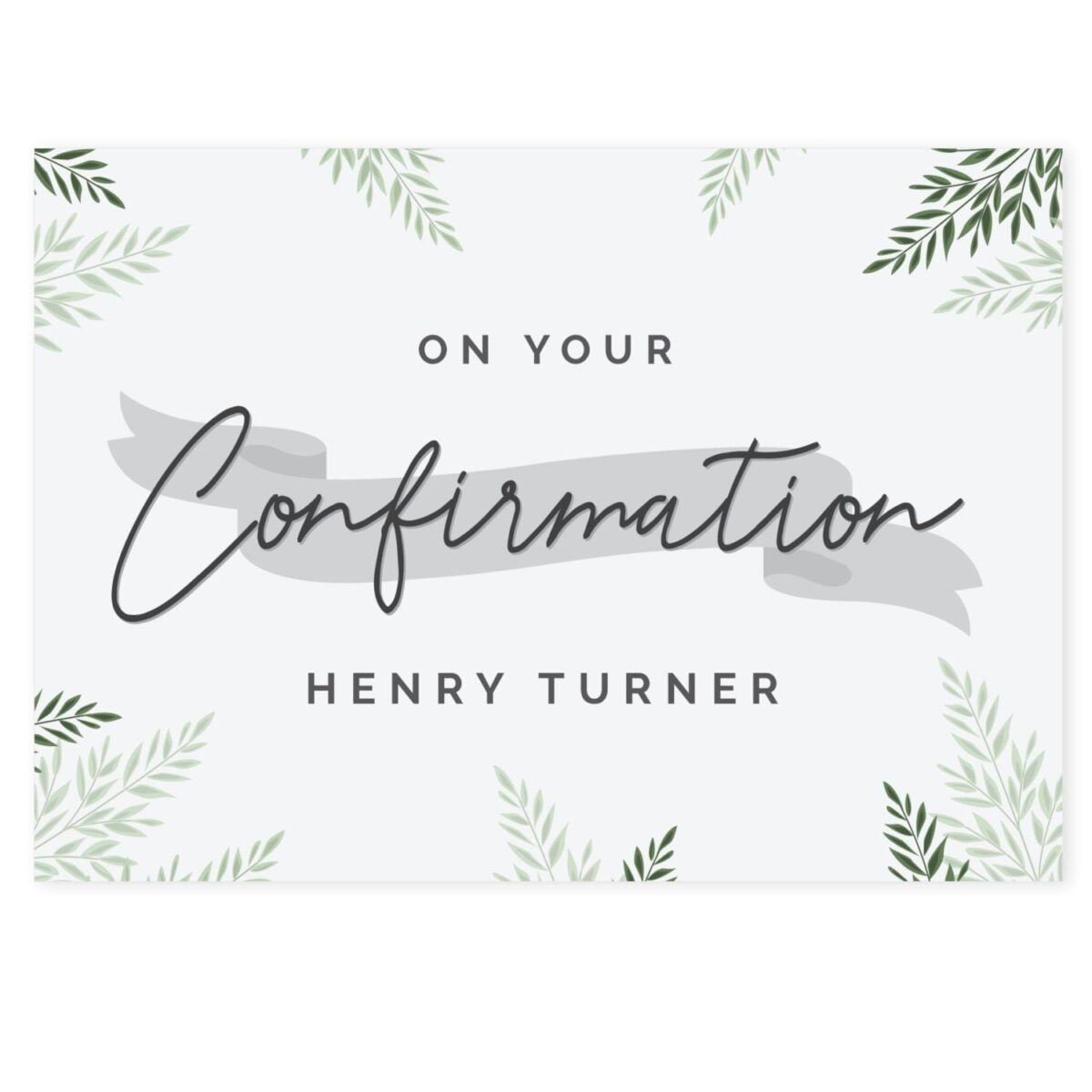 Personalised Confirmation Card: 3 - Greeting Cards By Gift Moments