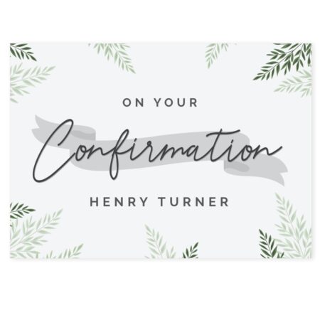 Personalised Confirmation Card: 3 - Greeting Cards By Gift Moments