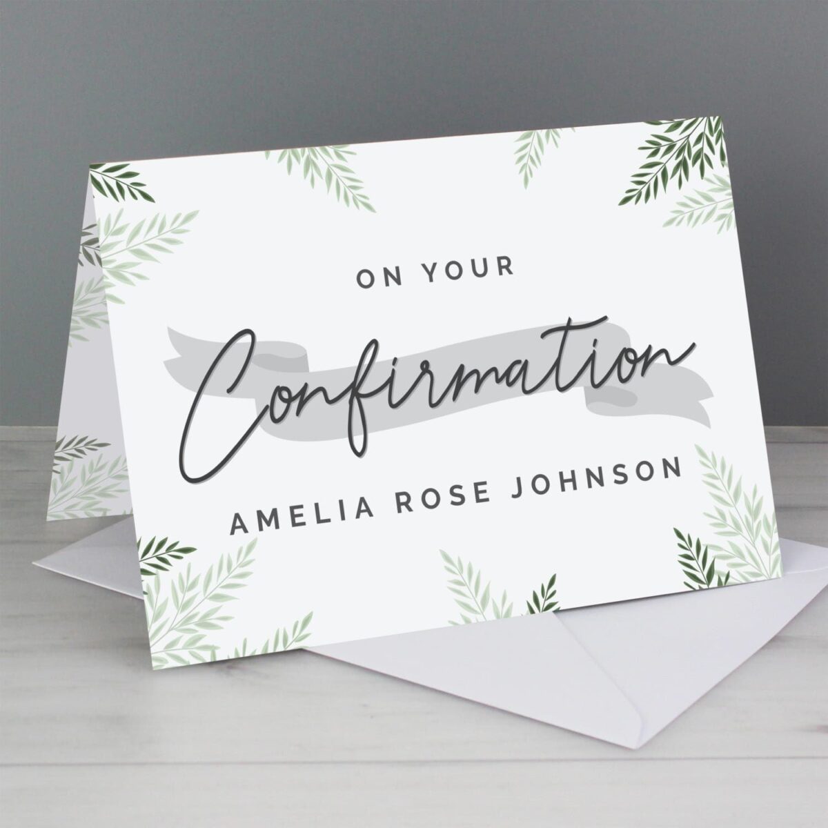 Personalised Confirmation Card: 1 - Greeting Cards By Gift Moments