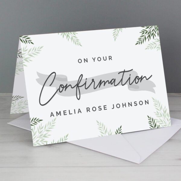 Personalised Confirmation Card: 1 - Greeting Cards By Gift Moments