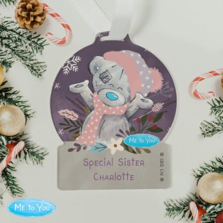 Personalised Me to You Cosy Winter Acrylic Decoration: 3 - Christmas Decorations