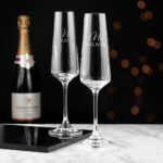 Personalised Couples Champagne Flute Set: 1 - Champagne Flutes By Gift Moments