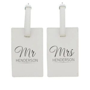 Personalised Couples Classic Cream Luggage Tags: 3 - Luggage Tags By Gift Moments